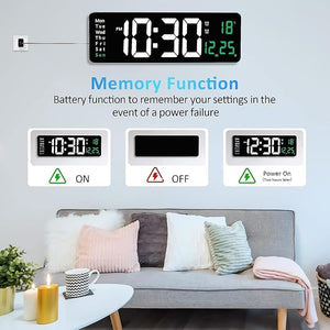 Digital LED Wall Clock | ساعة حائط رقمية LED